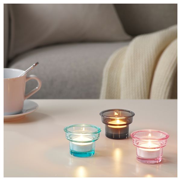 Подсвечник для греющей свечи СОММАР 2018, бирюзовый/серый, розовый (6 см) - схема-чертеж с размерами