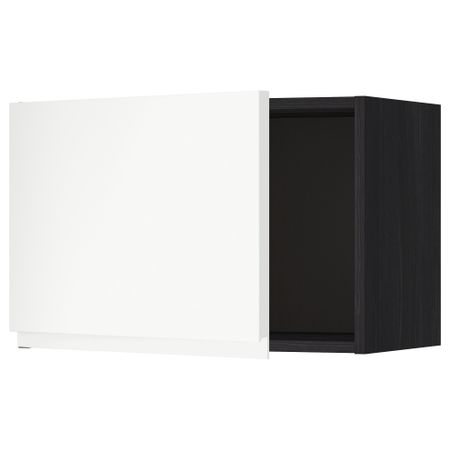 Шкаф навесной МЕТОД, черный, Воксторп белый