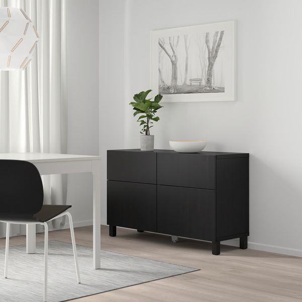 BESTÅ Каркас - черно-коричневый 120x40x64 см - схема-чертеж с размерами