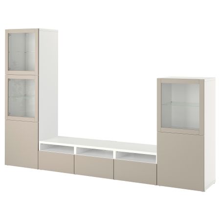 Комбинация для ТВ, стеклянные дверцы, 300x42x193 cm IKEA BESTÅ БЕСТО 994.359.61