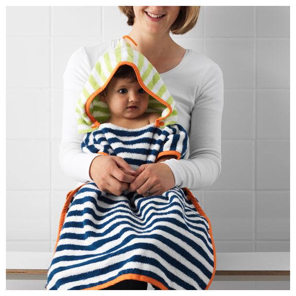 Полотенце с капюшоном СЛАППА, темно-синий, зеленый (60x62 см) - фото 2