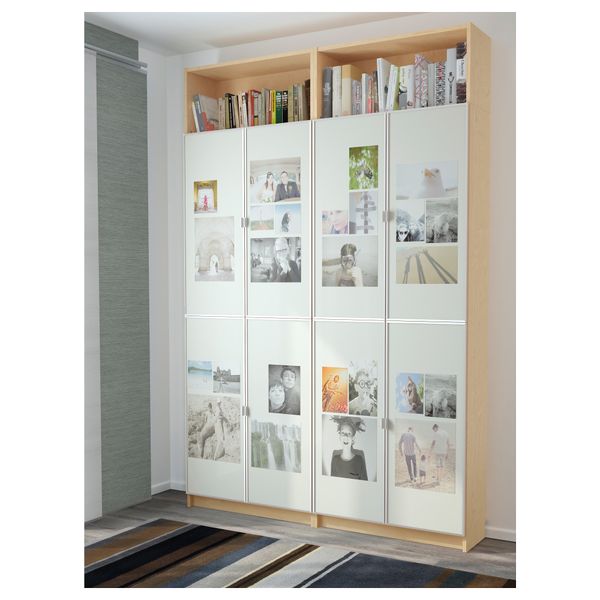 Стеллаж БИЛЛИ / МОРЛИДЕН, березовый шпон (160x237x28 см) - схема-чертеж с размерами