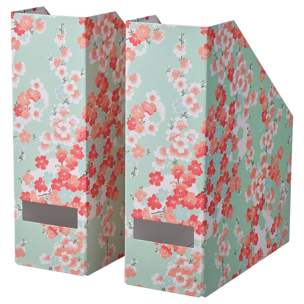 Подставка для журналов, цветок/светло-зеленый IKEA TJENA ТЬЕНА 704.770.27 - фото 1