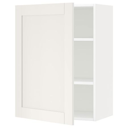 Шкаф навесной с полкой, белый/Сэведаль белый 60x80 см IKEA METOD МЕТОД 092.231.95