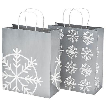 Подарочный пакет, серебристый, 12x32 см/10 л IKEA ВИНТЕР 2019 404.623.05