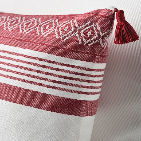 Подушка, белый, красный, 40x65 см IKEA ВИНТЕР 2019 904.474.16 - фото 2