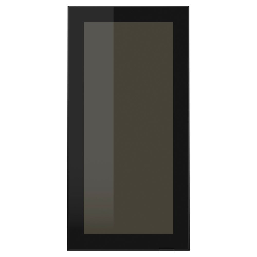 Стеклянная дверь ЮТИС, дымчатое стекло, черный - фото 1