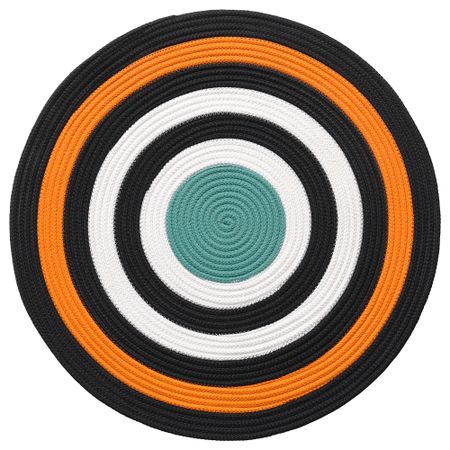 Ковер, плетеный ЛАТТО, оранжевый (75 см)