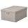 Коробка с крышкой, 25x35x15 см, светлый серо-бежевый IKEA FÖRNIMMA ФЁРНИММА 005.523.84