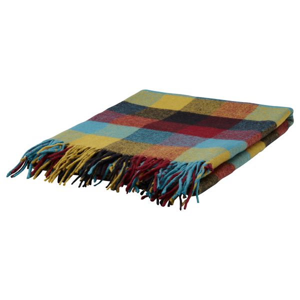 Плед ДАГНХИЛЬД, красный клетчатый орнамент (150x200 см) - схема-чертеж с размерами