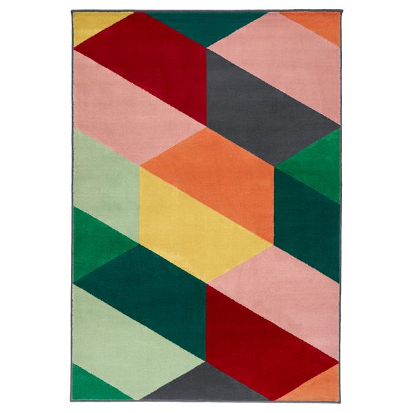 Ковер, короткий ворс ПАНДРУП, разноцветный (133x195 см) - фото 1