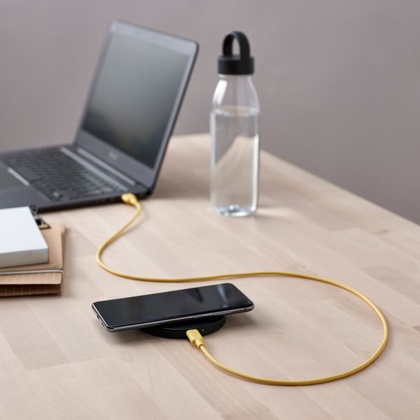 Кабель USB-A–USB-C, светло-желтый, 1 м IKEA SITTBRUNN 805.394.83 - схема-чертеж с размерами
