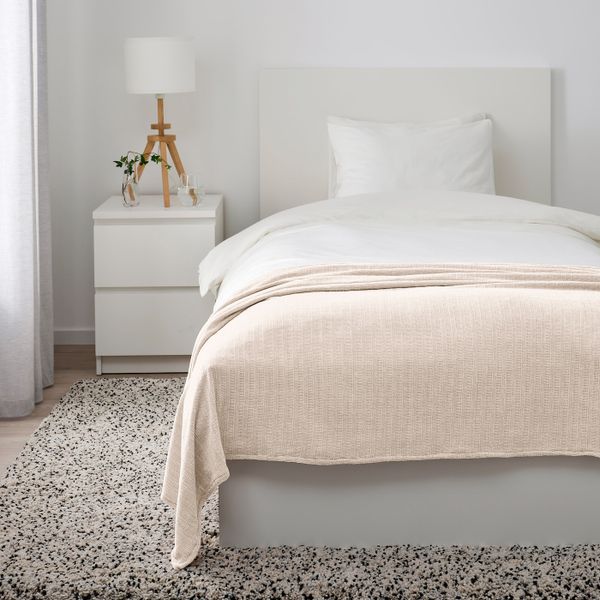Плед, бежевый 130x170 см IKEA YLVALI ЮЛВАЛИ 205.070.79 - фото 3