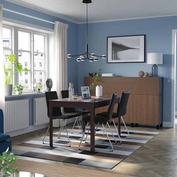 Стол и 4 стула IKEA EKEDALEN ЛЕН ЭКЕДАЛЕН, LILLÅNGEN ЛИЛЛОНГЕНÅNÄS 794.951.35 - схема-чертеж с размерами