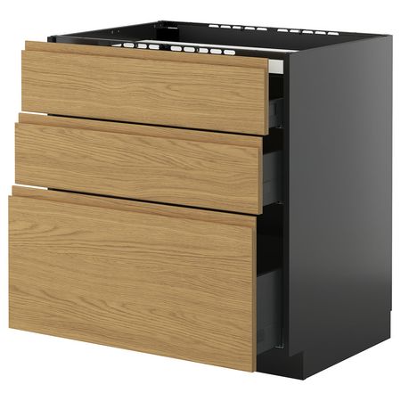 METOD / KNIVSHULT Шкаф д/варочной панели/3фасада/3ящ