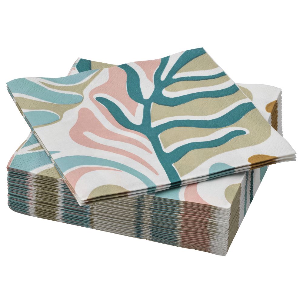 Салфетка бумажная, с рисунком, 24x24 см IKEA SLÖJSTJÄRT 505.936.26 - фото 1