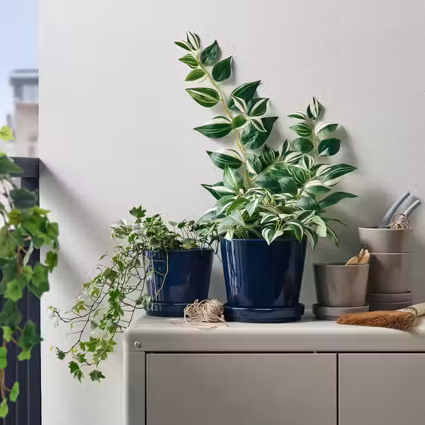 KLOTLÖNN КЛОТЛЁНН Горшок цветочный с поддоном - фото 2