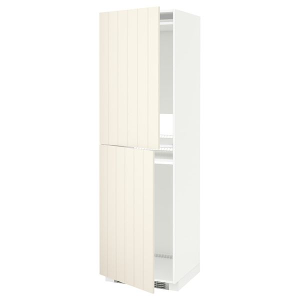 Высокий шкаф для холодильник/мороз, белый/Хитарп белый с оттенком 60x60x200 см IKEA METOD МЕТОД 792.264.78 - схема-чертеж с размерами