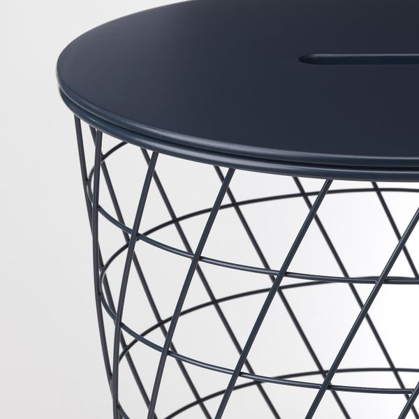 Столик с отделениями для хранения, темно-синий 44 см IKEA КВИСТБРУ 804.333.73 - фото 6