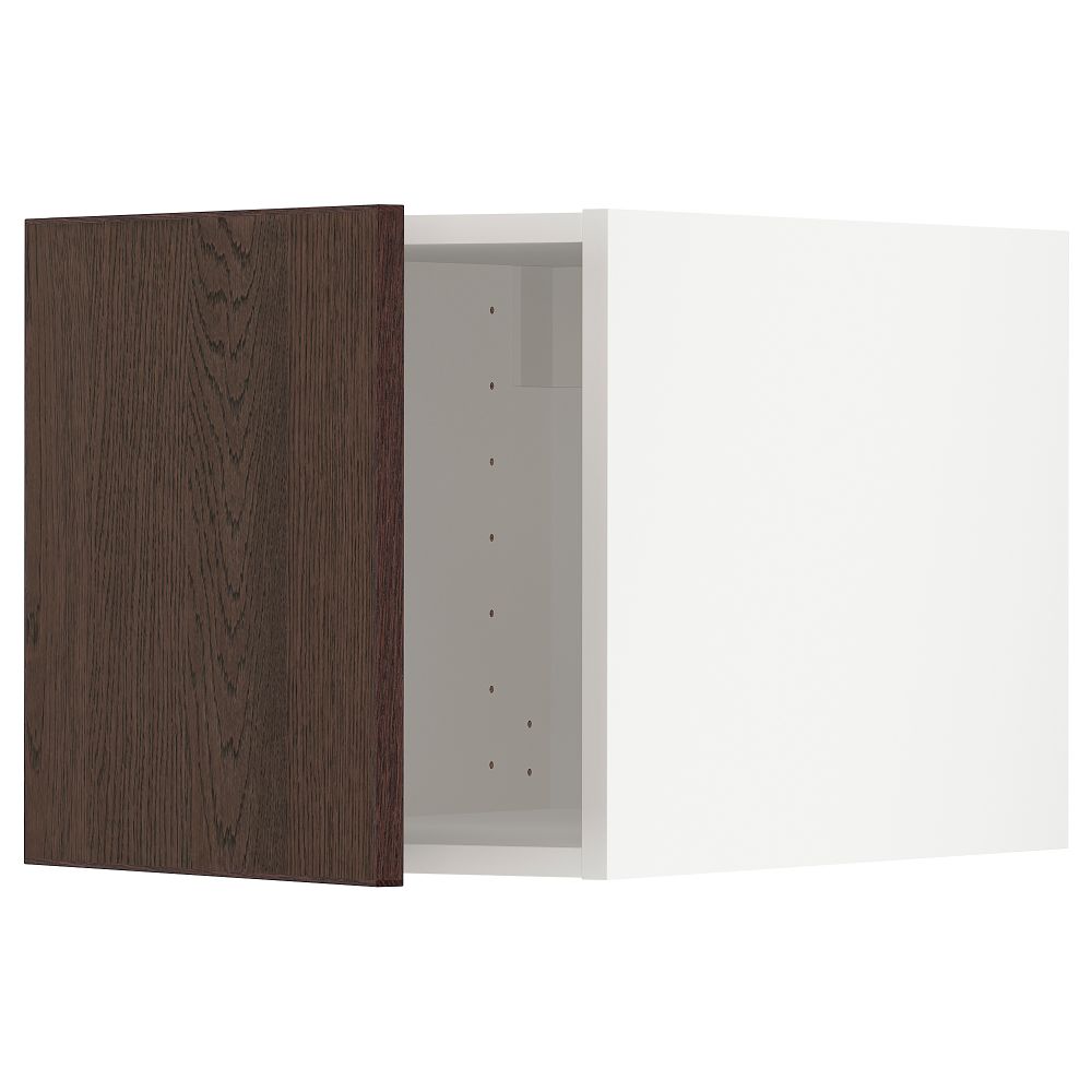 Верхний шкаф, белый, Sinarp коричневый, 40x40 см IKEA METOD МЕТОД 894.545.73 - фото 1