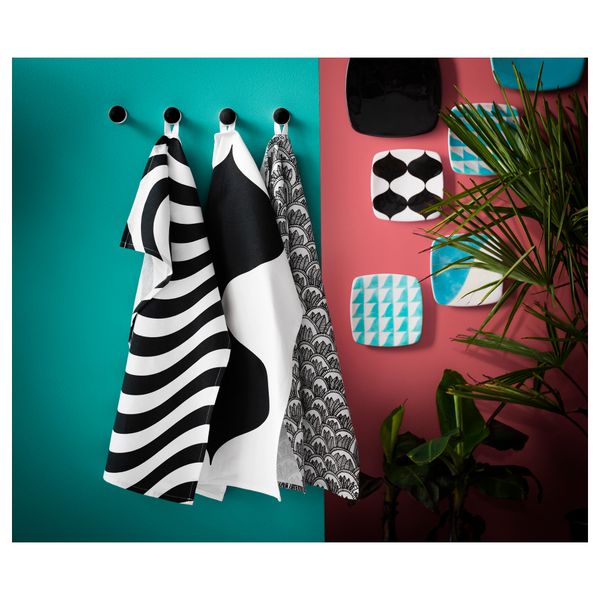 Полотенце кухонное ТИЛЛФЭЛЛЕ, различные орнаменты (50x70 см) - схема-чертеж с размерами