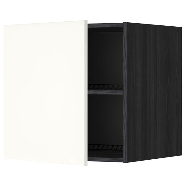 Верхний шкаф на холодильник, морозильник МЕТОД, черный, Хэггеби белый - схема-чертеж с размерами