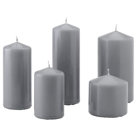 Неароматическая формовая свеча, 5 штуки ВИНТЕР 2016, серый