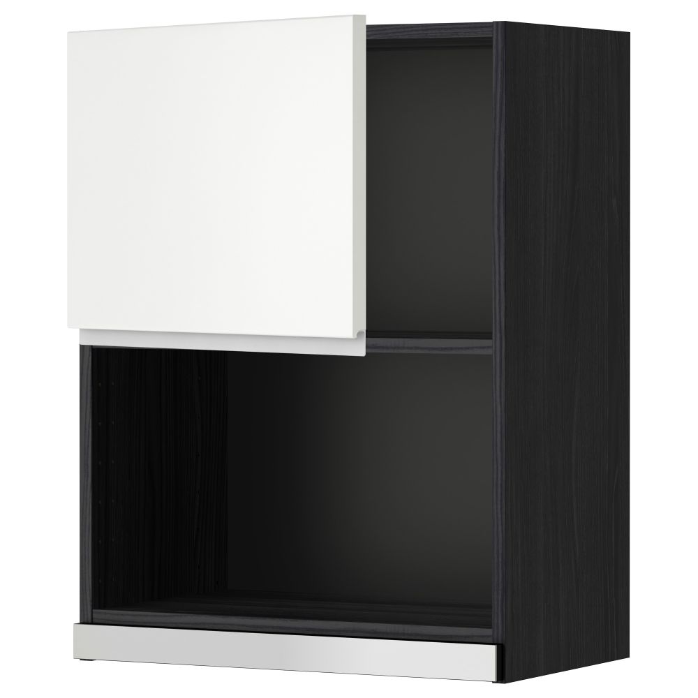 Навесной шкаф для СВЧ-печи МЕТОД, черный, Нодста белый - схема-чертеж с размерами