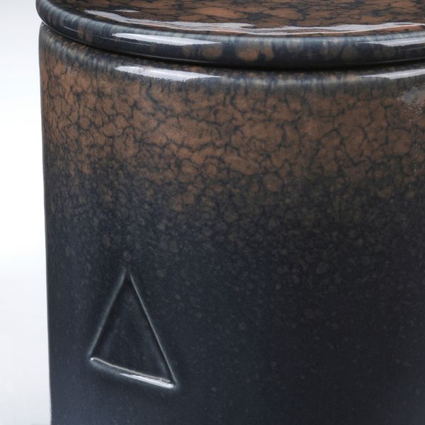 Ароматическая свеча в банке, Сандаловое дерево и ваниль/черный коричневый 10 см IKEA ОСИНЛИГ 104.610.67 - схема-чертеж с размерами