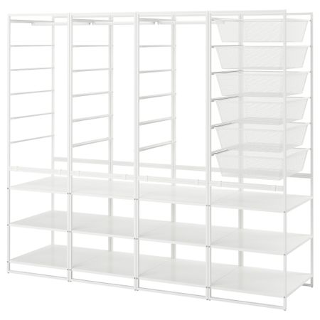 Гардероб, комбинация, белый, 198x51x173 см IKEA JONAXEL ЙОНАКСЕЛЬ 592.976.74
