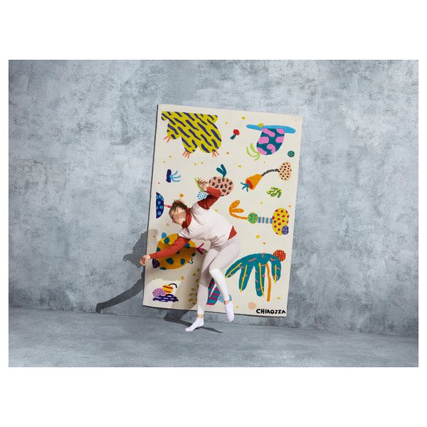 Ковер, короткий ворс ИКЕА АРТ-ИВЕНТ 2019, разноцветный (170x240 см) - схема-чертеж с размерами