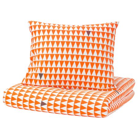 Пододеяльник и 1 наволочка, светло-оранжевый 150x200/50x70 см IKEA СТИЛЛСАМТ 703.586.61