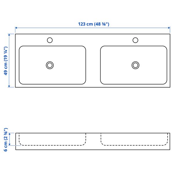 IKEA, дополнительный ракурс - схема-чертеж с размерами