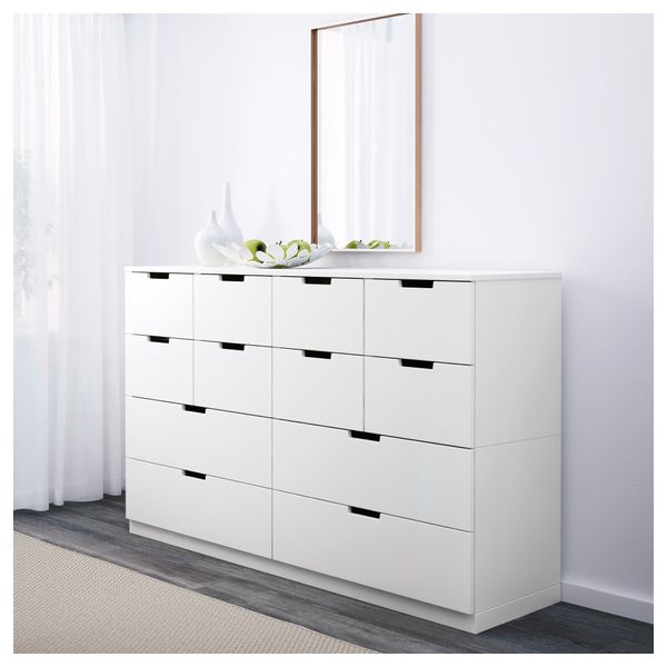 Комод НОРДЛИ, белый (160x97 см) - фото 2