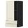 Навесной шкаф с дверцей, 2 ящика МЕТОД / МАКСИМЕРА, черный, Будбин белый с оттенком