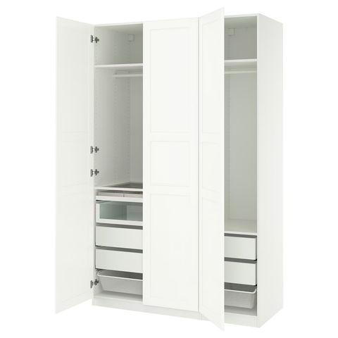 PAX / TYSSEDAL Гардероб, комбинация - белый/белый 150x60x236 см