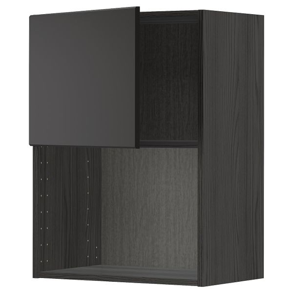 Навесной шкаф для СВЧ-печи, черный/Кунгсбакка антрацит 60x80 см IKEA МЕТОД 692.200.85 - схема-чертеж с размерами