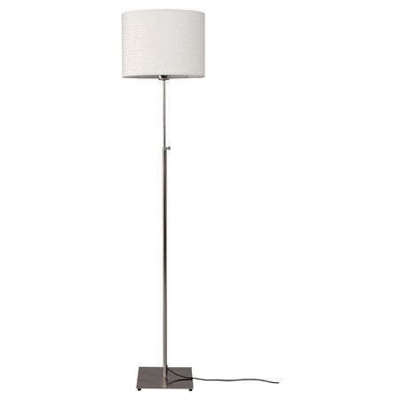 Светильник напольный, никелированный/белый IKEA АЛЭНГ 703.822.89