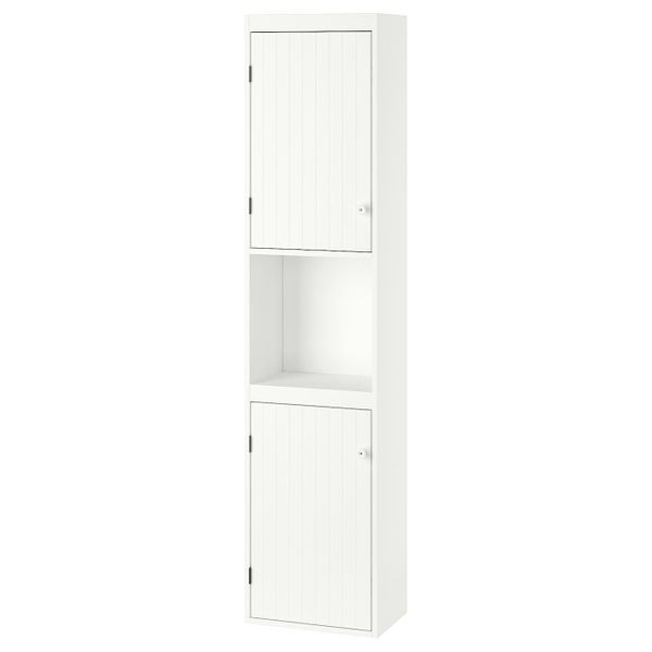 Шкаф высокий,2дверный, белый 40x25x172 см IKEA SILVERÅN СИЛВЕРОН 503.690.57 - фото 1