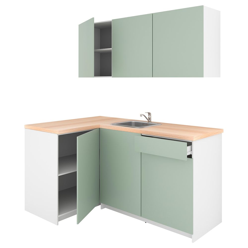 Кухня, серо-зеленый 120x180x220 см IKEA KNOXHULT КНОКСХУЛЬТ 694.091.81 - фото 1
