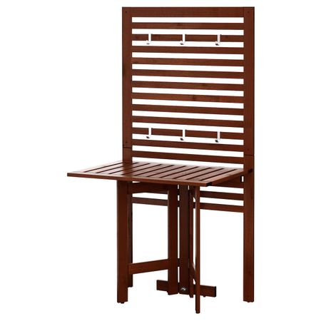 Настенная панель + садовый стол, коричневая морилка 80x62x158 см IKEA ÄPPLARÖ ЭПЛАРО 492.288.79