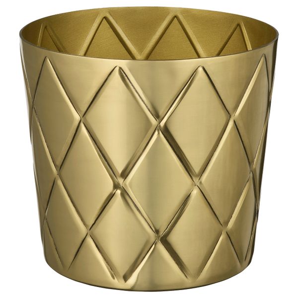 Кашпо, желтая медь 12 см IKEA ВИНДФЛЭКТ 704.527.29 - фото 1