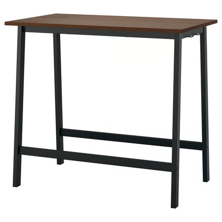MITTZON Конференц-стол - шпон грецкого ореха/чёрный 120x68x105 см
