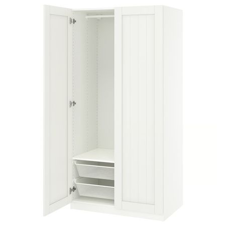 PAX / GULLABERG Гардероб, комбинация - белый/белый 100x60x201 см