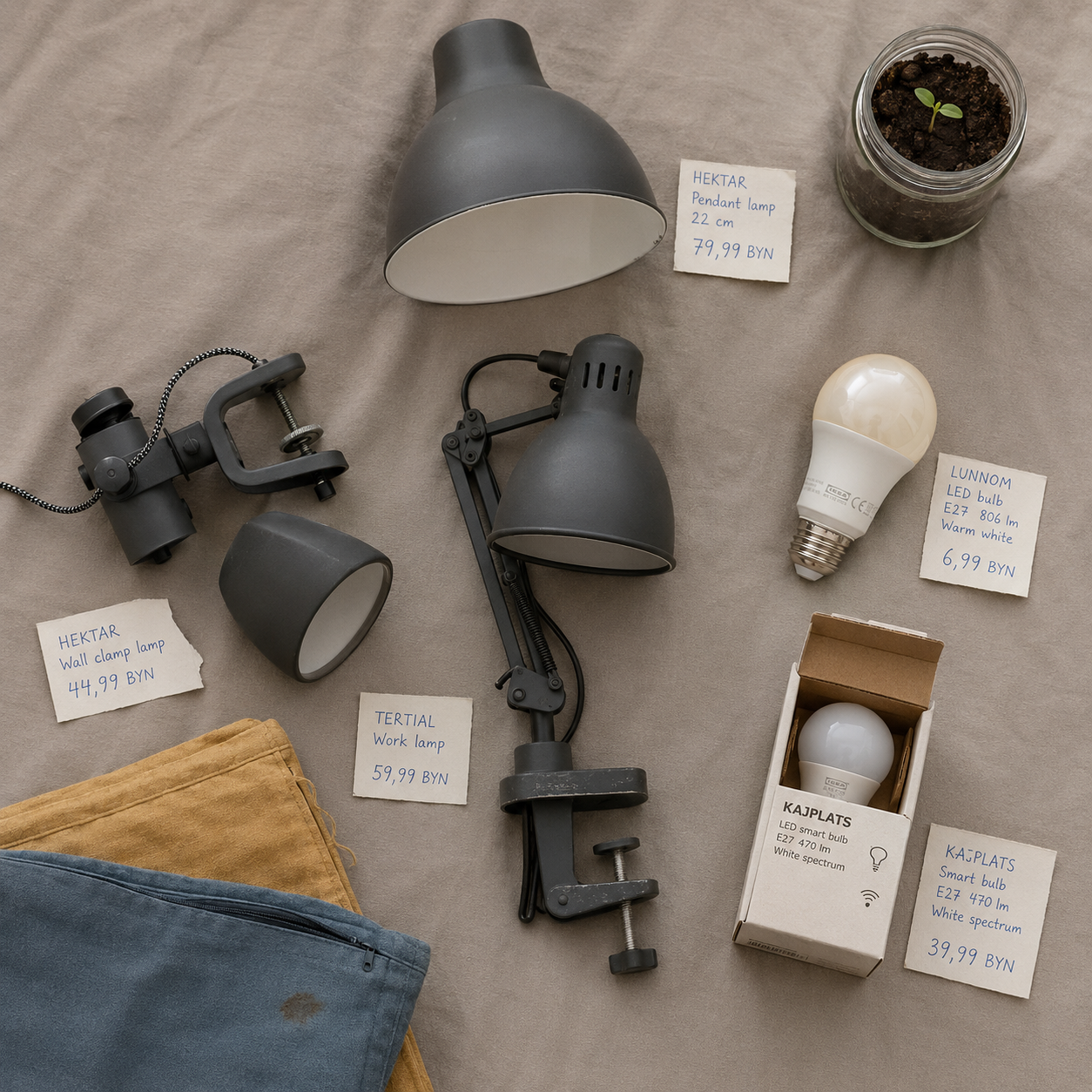 Товары IKEA для освещения: лампы, торшеры, светильники