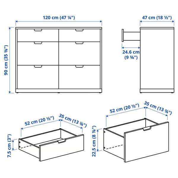 IKEA, дополнительный ракурс - схема-чертеж с размерами