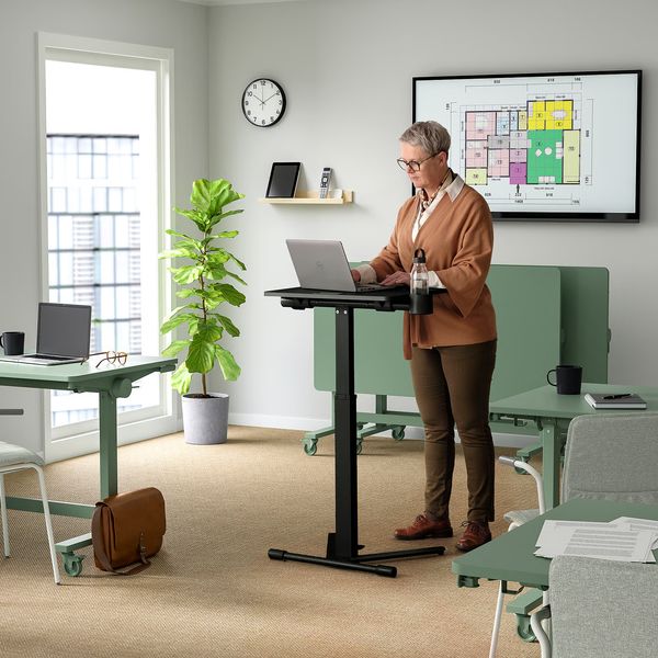 MITTZON МИТТЗОН Стол для ноутбука, на колесиках - чёрный 66x50 см - фото 9