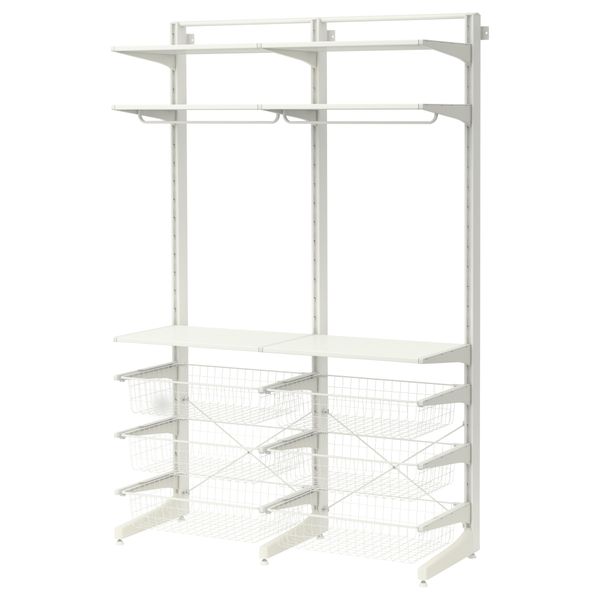 Стойка, ножка, проволочные корзины АЛЬГОТ, белый (127x47x194 см) - фото 2