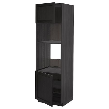 Высокий шкаф для духовки, СВЧ, 2 дверцы, полки, 60x60x200 cm IKEA METOD МЕТОД 694.604.57