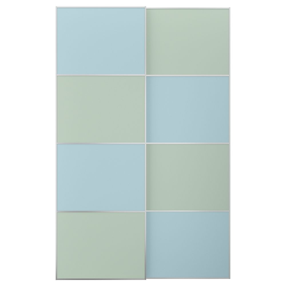 Пара раздвижных дверей IKEA MEHAMN МЕХАМН 995.485.43 - схема-чертеж с размерами